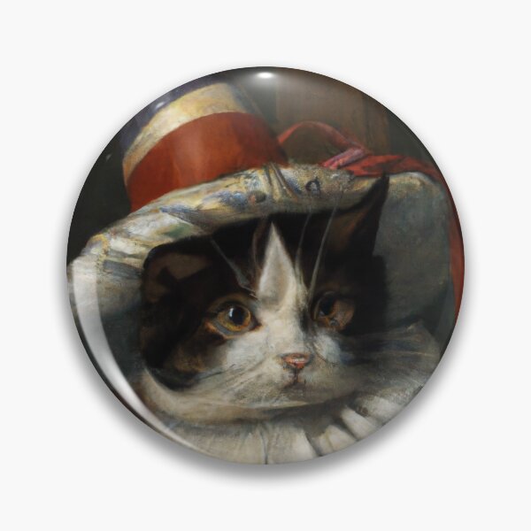 Artikelvorschau, Laurel the Cat, mit schick gestreiftem Hut (Romantik) entworfen und verkauft von thecatandkettle.