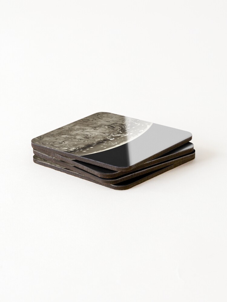 Thumbnail 4 of 5, Coasters (Set of 4), Abstract metallic bubble image. designed and sold by cloud7.