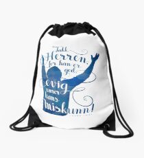 Takk Herren for han er god Drawstring Bag