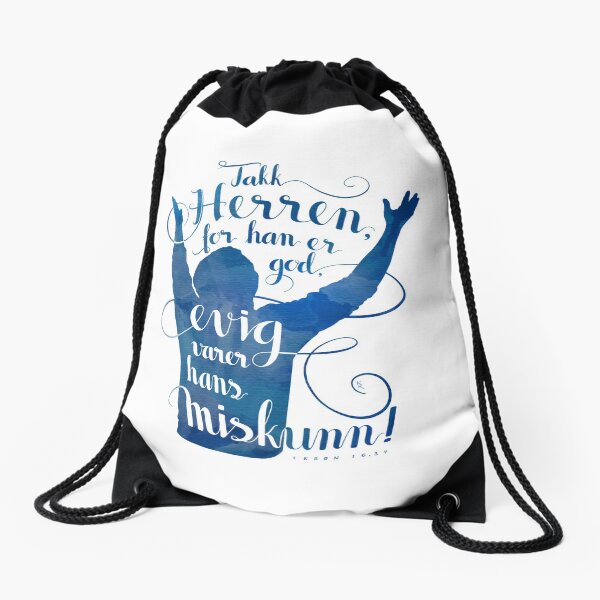 Takk Herren for han er god Drawstring Bag