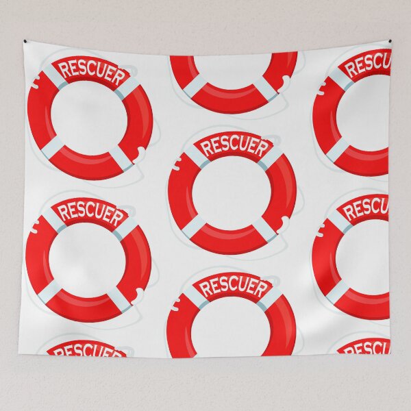 Item preview, red life buoy to save lives designed and sold by Zhanna Lenivaya.
