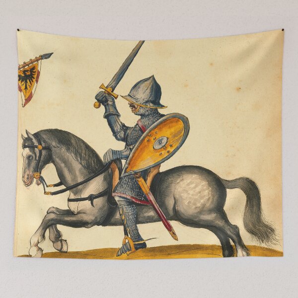 Item preview, Knight in Armor, from a Medieval Manuscript designed and sold by IlluminatedPage.