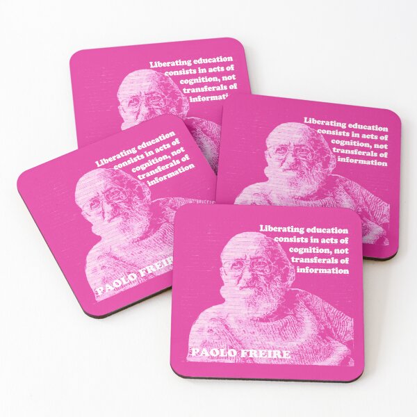 Item preview, Paolo Freire Pedagogy of the Oppressed Quote on Liberating Education Pink designed and sold by Tony Cisse.