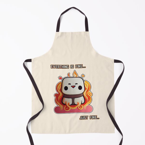 Item preview, Everything is Fine... Just Fine Roasting Marshmello designed and sold by TheFoxyWolfShop.