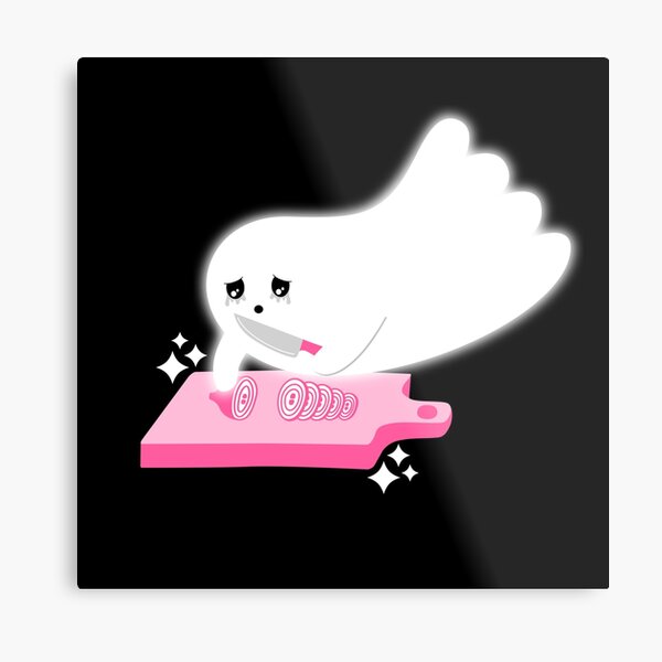 Chopping Ghost Metal Print