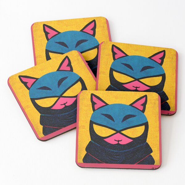Item preview, Ninja Cat Pop Art 3 designed and sold by AiBroughtToLife.