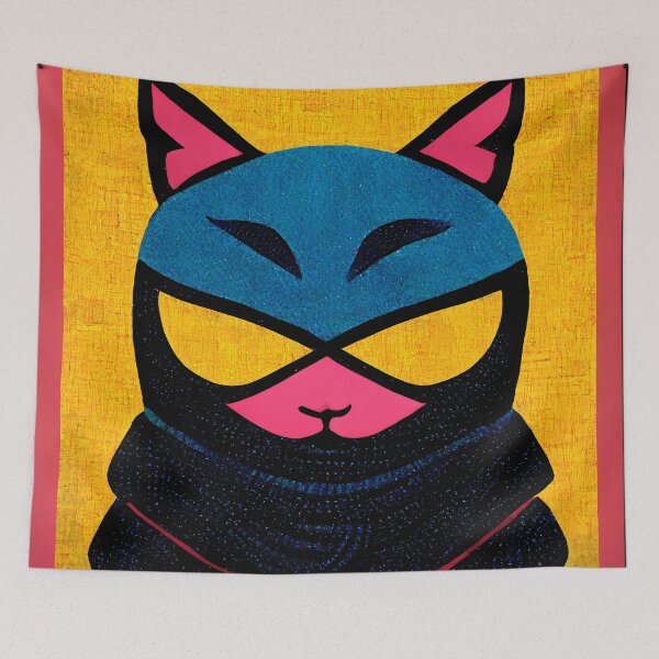Item preview, Ninja Cat Pop Art 3 designed and sold by AiBroughtToLife.