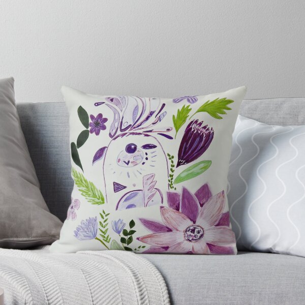 Item preview, Cacatúa rosa y morada con flores designed and sold by Yvoreed.