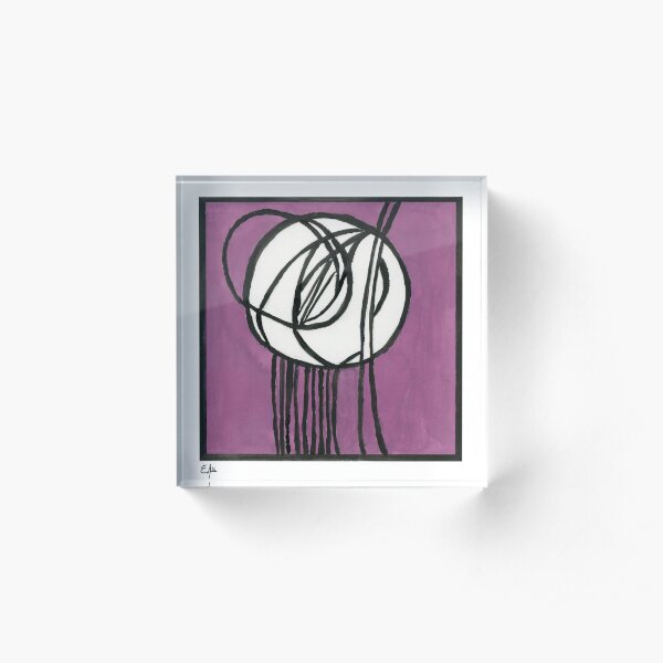 Rosebud Glass Panel by Charles Rennie Mackintosh - Watercolor Acrylic Block