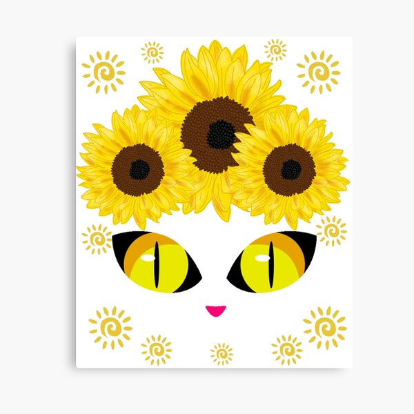 Lienzos: Gatos Y Girasoles | Redbubble