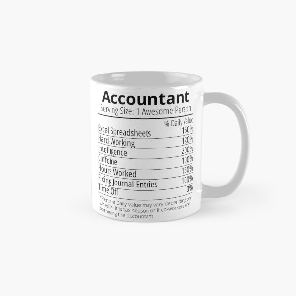 Item preview, accountant Nutrition Nutritional Facts Funny designed and sold by Olivergifts.