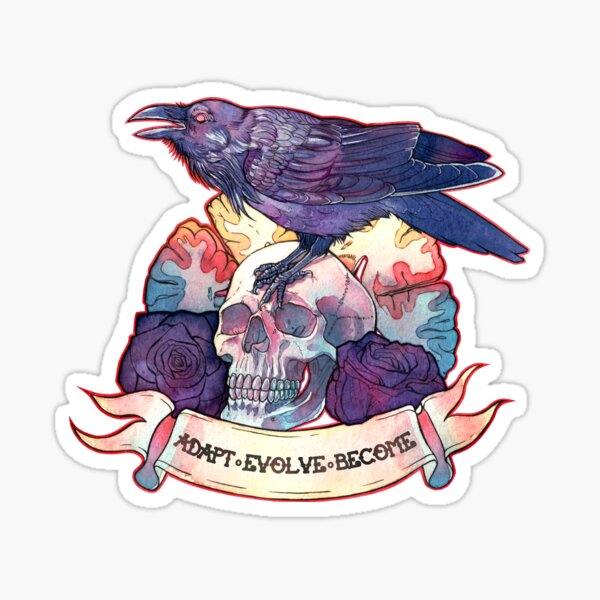 Adapt - evolve - become Sticker