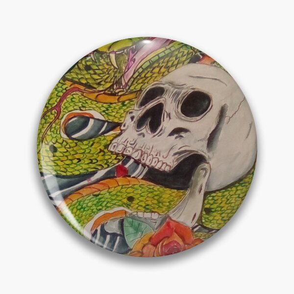 Item preview, Skull and snake designed and sold by FIRSTINK.