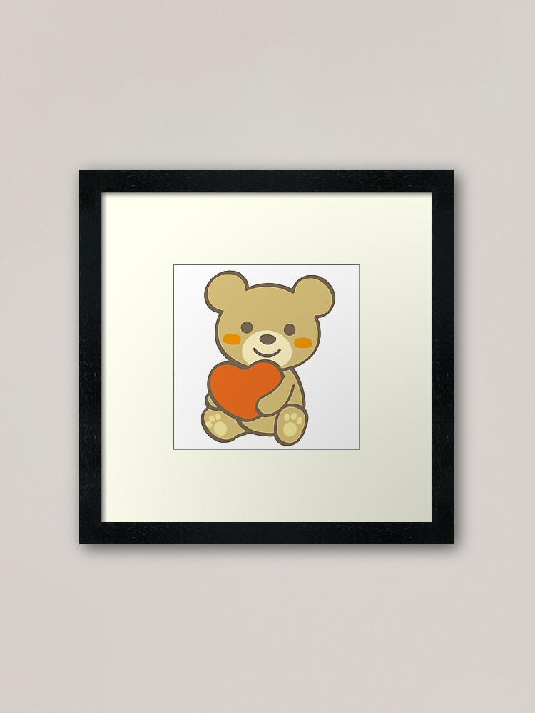 teddy bear with heart cartoon