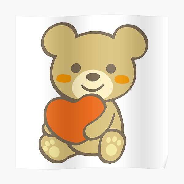 Cartoon Teddy bear with heart Cartoon Teddy bear with heart