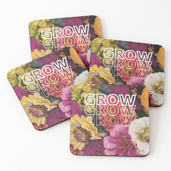 Item preview, GROW (above) - Fancy Vintage Colorful Flowers designed and sold by AliceSLee.