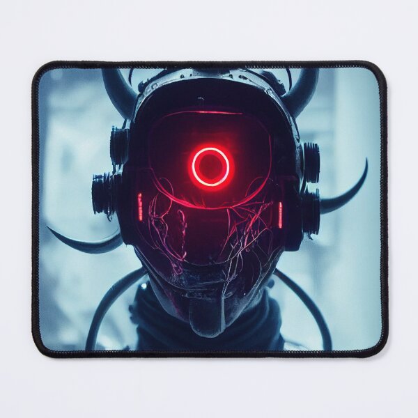Item preview, cyberpunk devil, evil, monster, demon, circuitry, cinematic lighting, ultra fine detail, haze, creepy, horror, scary ai generated art designed and sold by botprompts.