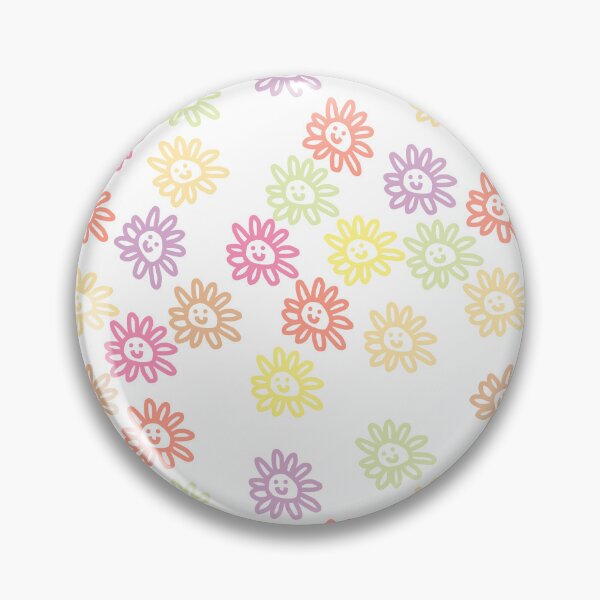 Item preview, Pastel Daisy Flowers Smiley Face Pattern designed and sold by ellenhenry.