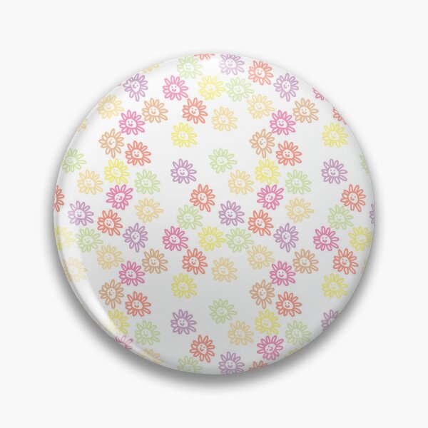 Item preview, Pastel Daisy Flowers Smiley Face Pattern HD designed and sold by ellenhenry.