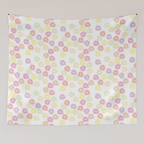 Item preview, Pastel Daisy Flowers Smiley Face Pattern HD designed and sold by ellenhenry.