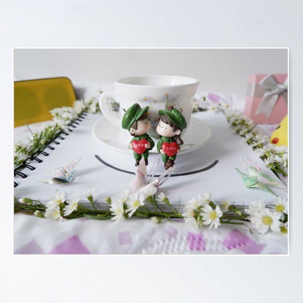 Item preview, Sweet couple with beautiful coffee cup designed and sold by ATime7Day.