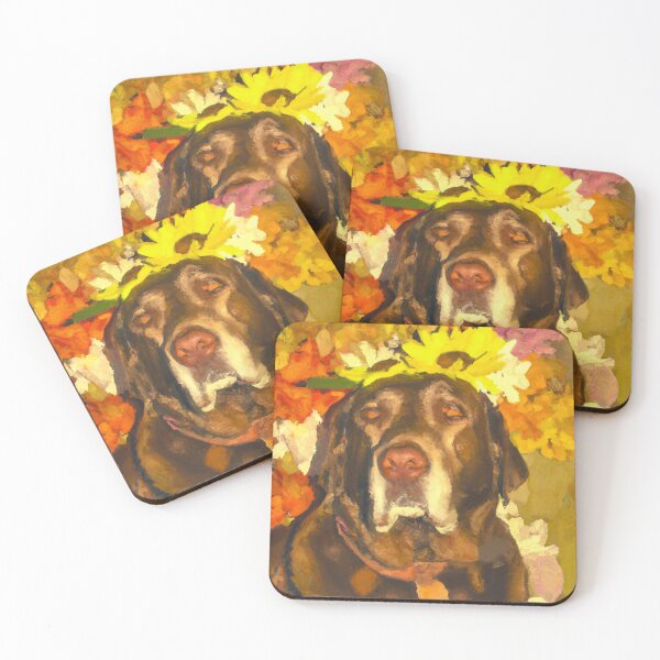 Item preview, Labrador in flowers designed and sold by Lolly's Lane Shoppe.