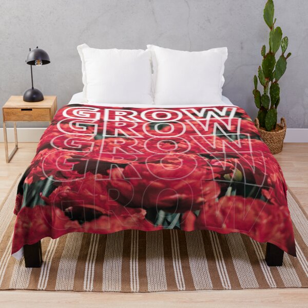 Item preview, GROW (above) - Bold, Red Field of Flowers designed and sold by AliceSLee.