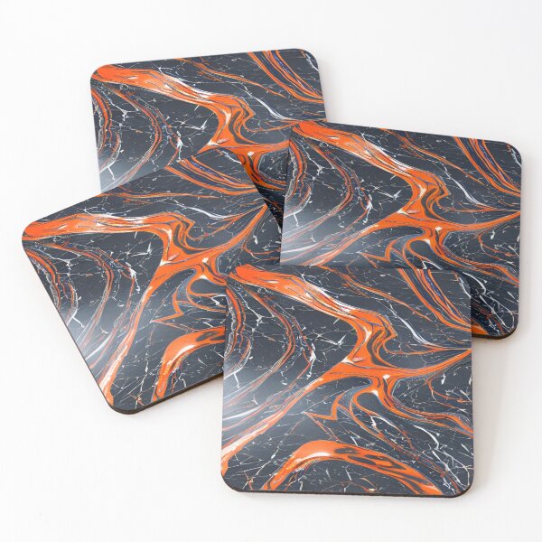 Item preview,  Marble White Black and Orange Swirl designed and sold by Jrw-Design.