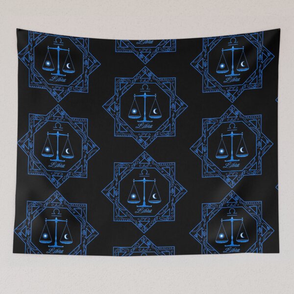 Item preview, Libra Scales in Layered Squares Zodiac design; blue version designed and sold by mbuz90.