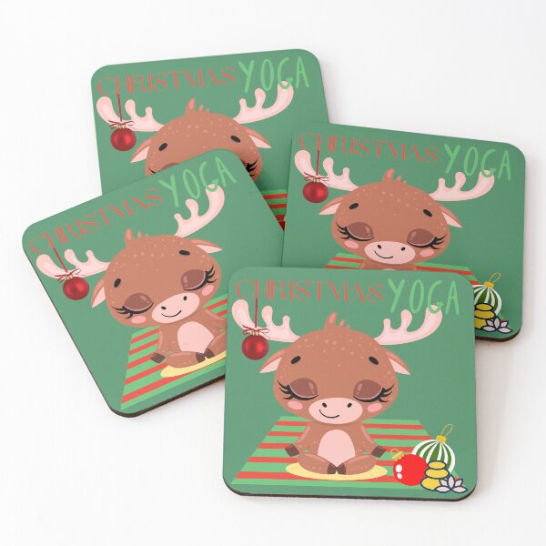 Item preview, Christmas Reindeer Yoga Pose for the Christmas Reindeer lovers and yoga lovers you know designed and sold by tranquilbeach.
