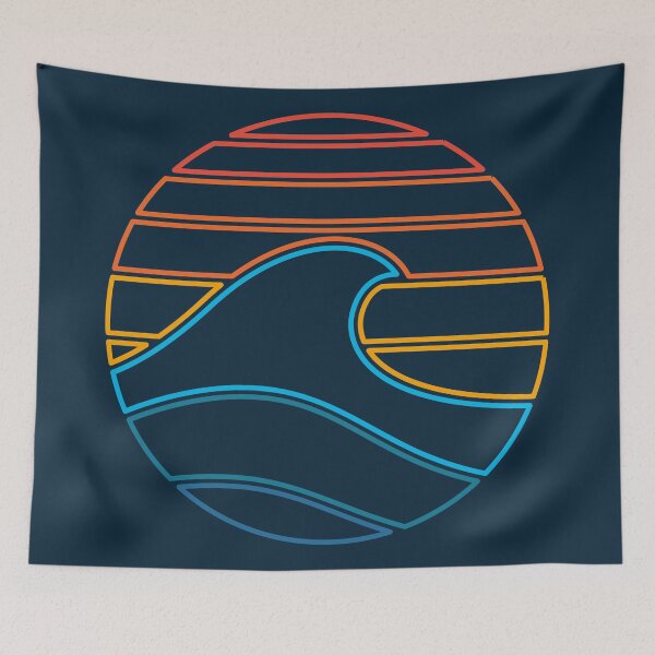 Item preview, Sunset Beach Wave , Wave lines designed and sold by Wissam Ramadan.