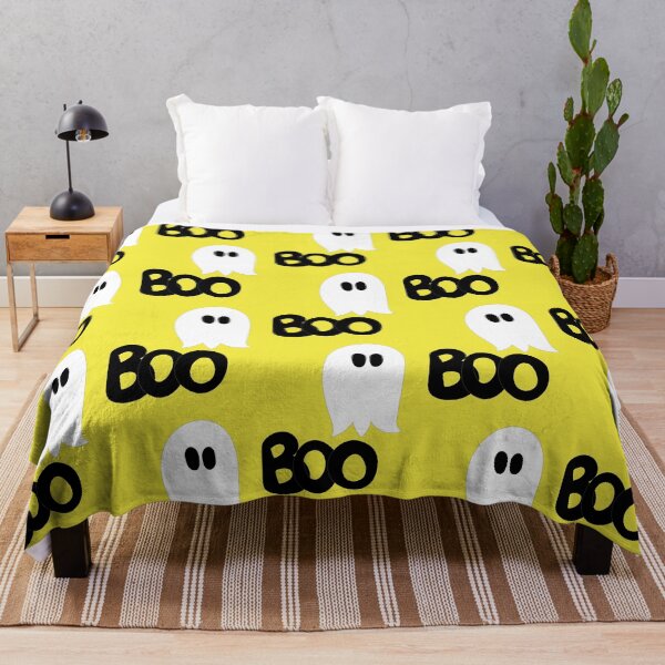 Item preview, Cute ghost cartoon with BOO text yellow frame designed and sold by AngelDawnDesign.