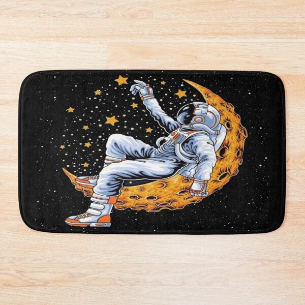 Item preview, Space man sitting on the crescent designed and sold by Plastic1997.