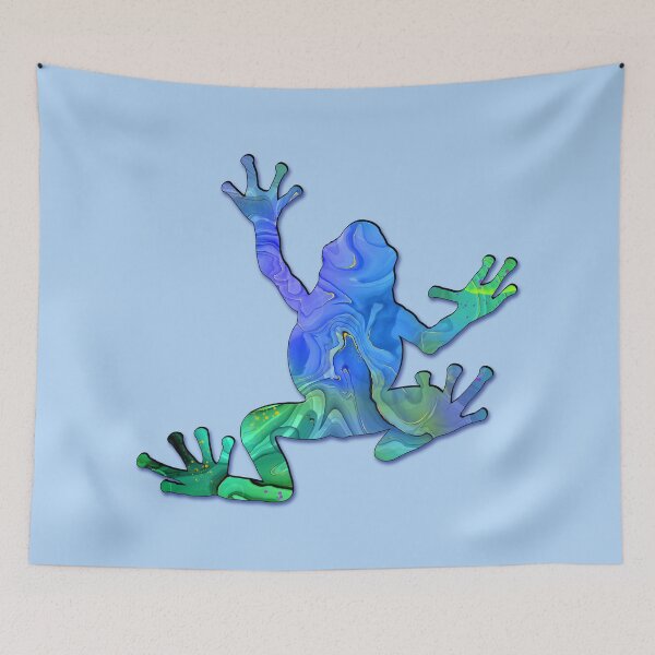 Item preview, Green and Blue Fantasy Frog Spirit Animal designed and sold by LaRoach Digital Arts.