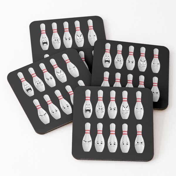 Item preview, Funny Angry Bowling pins target  designed and sold by Magic Touch  ⭐⭐⭐⭐⭐.