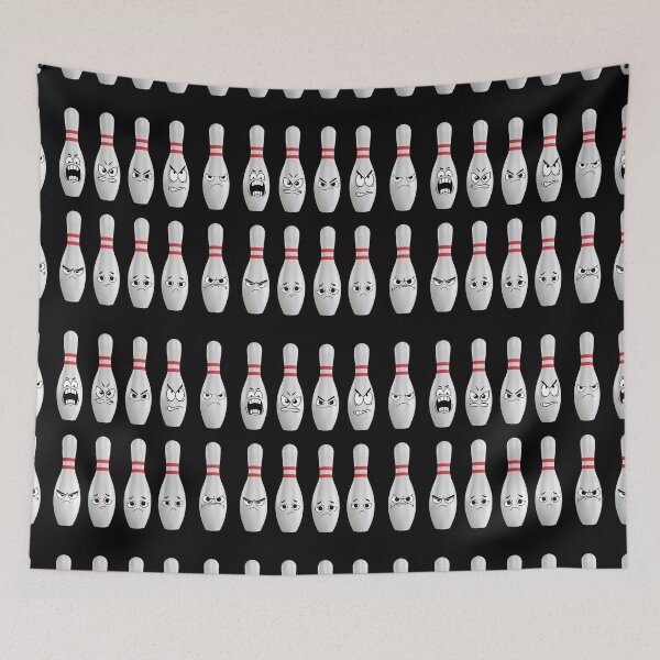 Item preview, Funny Angry Bowling pins target  designed and sold by Magic Touch  ⭐⭐⭐⭐⭐.
