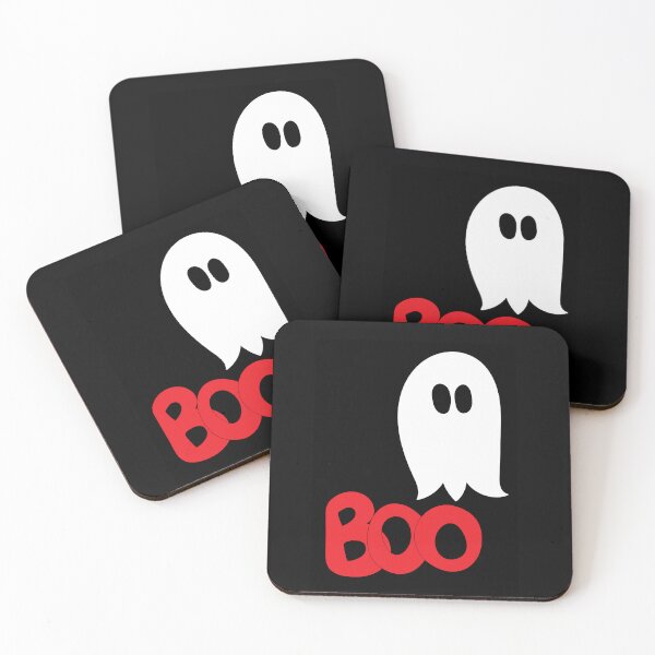Item preview, Cute ghost cartoon with BOO text black frame designed and sold by AngelDawnDesign.
