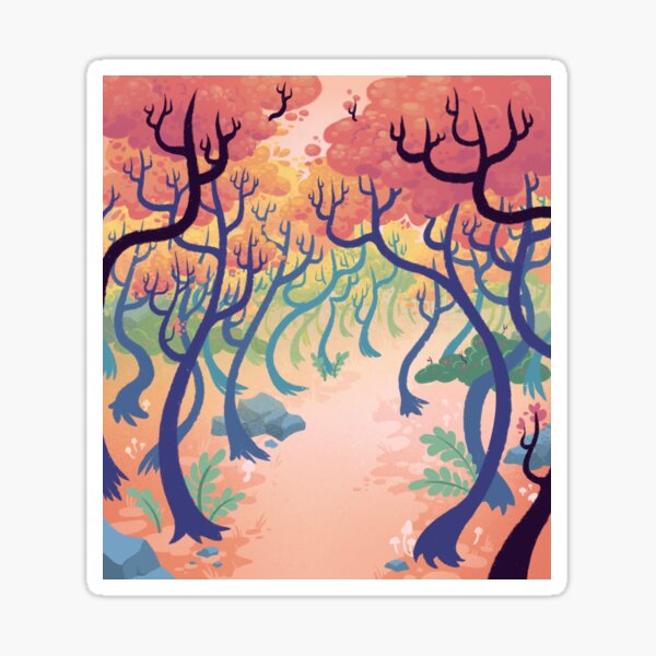 Wiggly Fall Forest Sticker