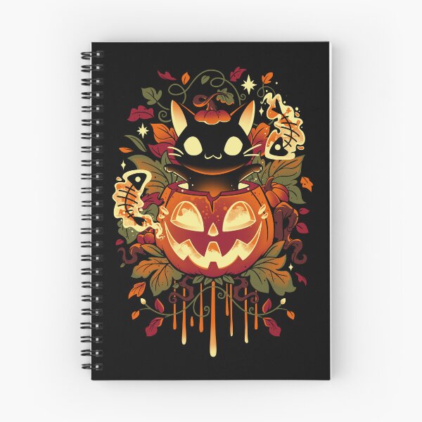 Item preview, Autumn Tricks - Halloween Black Cat and Pumpkin designed and sold by Snouleaf.