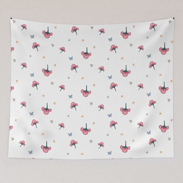 Item preview, CottonCandy Butterfly Pattern - White designed and sold by JaselviiStudio.