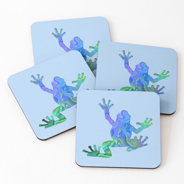 Item preview, Green and Blue Fantasy Frog Spirit Animal designed and sold by LaRoach Digital Arts.