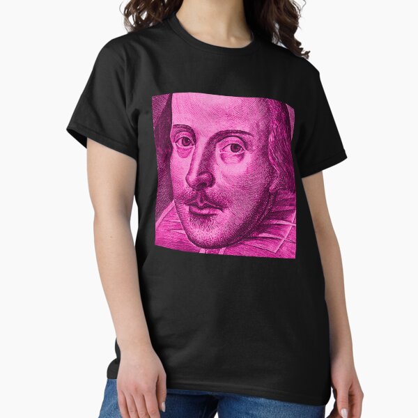 Item preview, Shakespeare Droeshout Engraving Portrait - Hot Pink Version designed and sold by Styled Vintage.