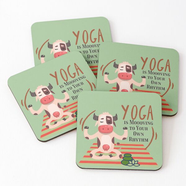 Item preview, Cow Yoga Pose is Mooving to Your Own Rhythm for the Animal lovers and yoga lovers you know designed and sold by tranquilbeach.