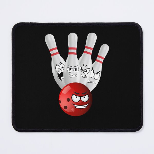 Item preview, Funny  Bowling ball evil face and Angry Bowling pins target  designed and sold by Magic Touch  ⭐⭐⭐⭐⭐.