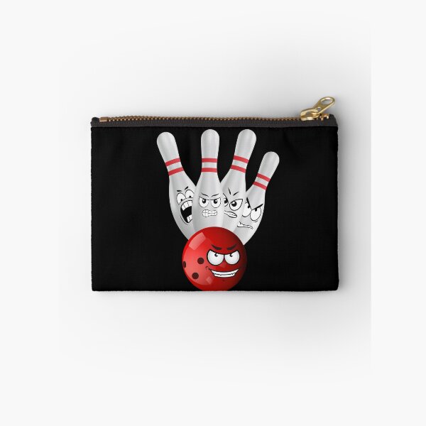 Item preview, Funny  Bowling ball evil face and Angry Bowling pins target  designed and sold by Magic Touch  ⭐⭐⭐⭐⭐.