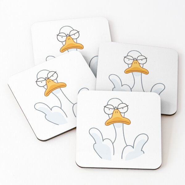 Item preview, Fuck you hand middle finger Goose emoji designed and sold by bolkibox.
