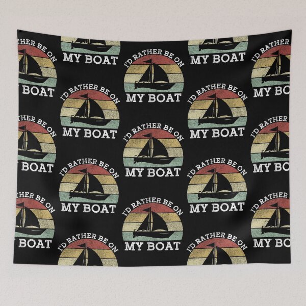 Item preview, Sailing I'd Rather Be On My Boat Sailboat Retro Vintage designed and sold by lloyd68.