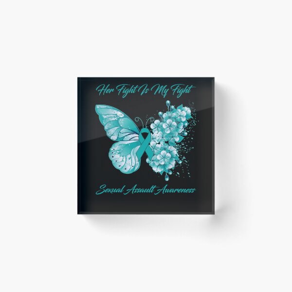 Item preview, Her Fight Is My Fight Sexual Assault Awareness Butterfly Ribbon Gifts designed and sold by Adropine.