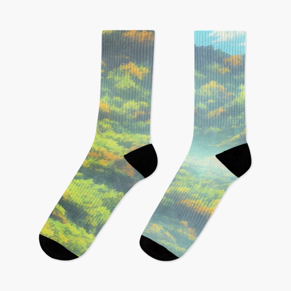 Item preview, A landscape of a Exquisite valley in the style of anime background with a tetradic color palette designed and sold by Art-of-AI.