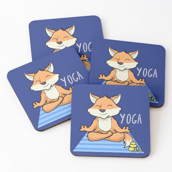 Item preview, Happy Fox Yoga Design for wild animal lovers and yoga lovers you know. designed and sold by tranquilbeach.